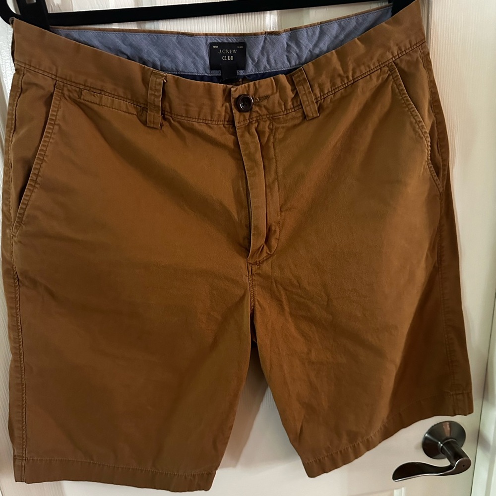 J Crew Club Chino Men’s Cotton Shorts 33W x 11L Tan